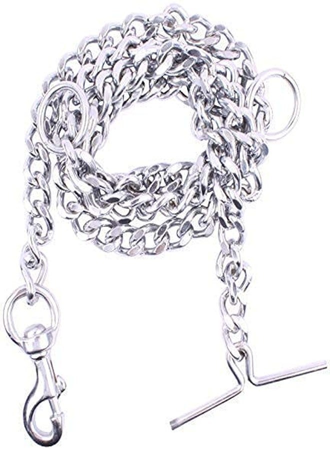 RoverPets Dog Chain Silver Grind Heavy Weight Dogs Leash Heavy Duty Dog Chain with Heavy Hook 60inch for Medium Dogs (Silver Grind No.10) - Image 4